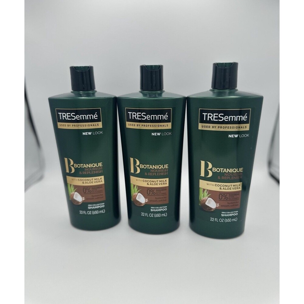 3 x TRESEMME BOTANIQUE NOURISH & REPLENISH  COCONUT OIL & ALOE VERA SHAMPOO